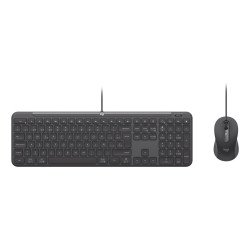 Wired Combo Logitech Signature Slim MK620 for Business, USB, Interruptor de llave de tijera, QWERTY, Grafito, Ratón incluido