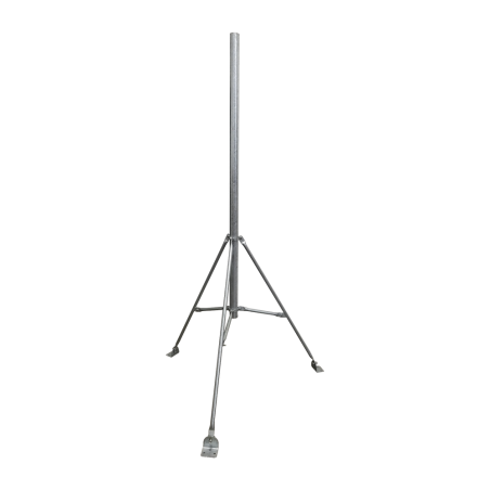 Mástil de 2 x 3 metros con Tripie para Instalación en losa. Acero Galvanizado en Caliente.
