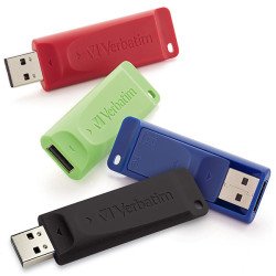 USB tipo A, 2.0 Verbatim Store 'n' Go 16GB, 16 GB, Sin tapa, Negro, Azul, Verde, Rojo