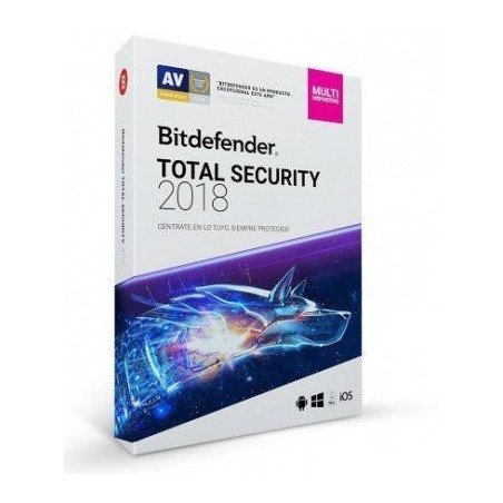 total security multidispositivos 2018, 5 usuarios 1 año de vigencia (caja)