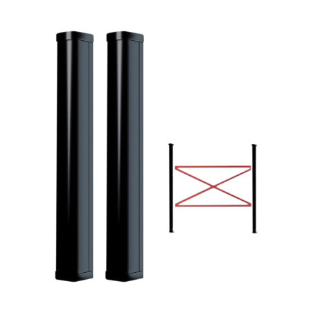 Detector fotoeléctrico de 100 cm de altura, tipo cortina para detección perimetral, baterías de respaldo, cobertura de 100 metro