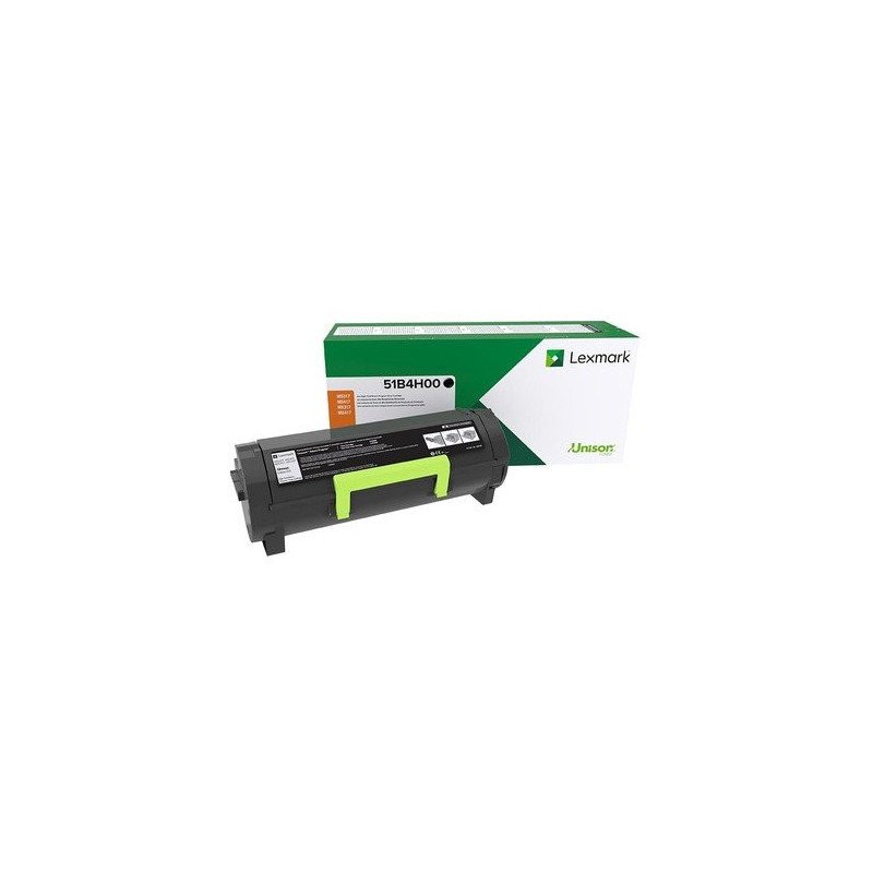 Tóner Lexmark negro, alto rendimiento, modelos MX417de, MX517de, ms417dn, ms517dn., 8.500 páginas, rendimiento 5 promedio