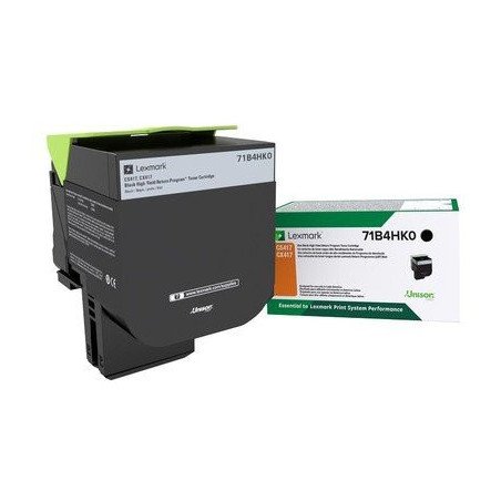 Tóner negro Lexmark alto rendimiento para CX417DE CS417DN, 6000 para hasta 5 de cobertura