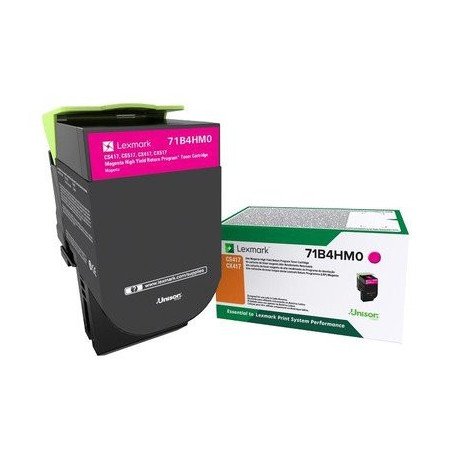 Tóner magenta Lexmark alto rendimiento para CX417DE, CS417DN, 3,500 para hasta 5% de cobertura.