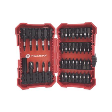Juego de 42 puntas para taladro + estuche (entrada hex. 1, 4")