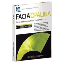 Papel Opalina Premium, Blanco. Tamaño carta, Paquete con 100 Hojas. 120 grs.