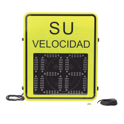 Radar medidor de velocidad de 3 dígitos, doble salida de relevador, tarjeta micro SD, puerto de red TCP/IP, detección de exceso