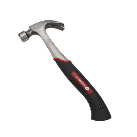 Martillo uso rudo de acero forjado de 16 oz. Con uña curva. Con sujetador magnético de clavos.