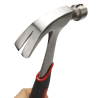 Martillo uso rudo de acero forjado de 16 oz. Con uña curva. Con sujetador magnético de clavos.