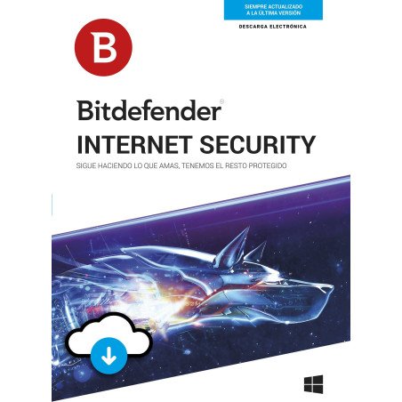 ESD Bitdefender internet security, 3 usuarios, 1 año (entrega electrónica)