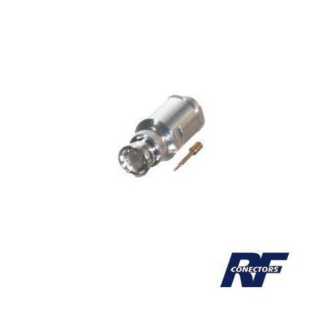 Conector BNC macho de rosca para cables RG-8/U (BELDEN 8237), RG213/U (8267), RG214 (8268).