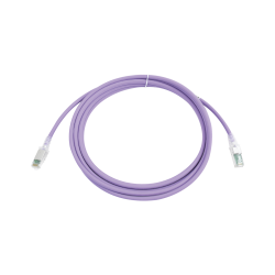 Patch Cord Z-MAX Cat6A S/FTP, CM/LS0H, 7ft, Color Violeta, Versión Bulk