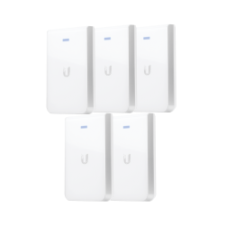 Paquete de 5 Access point unifi doble banda mimo 2x2 de pared para habitaciones de hotel.