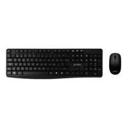 Kit teclado y mouse inalámbrico receptor USB Acteck KT25 negro AC-931755