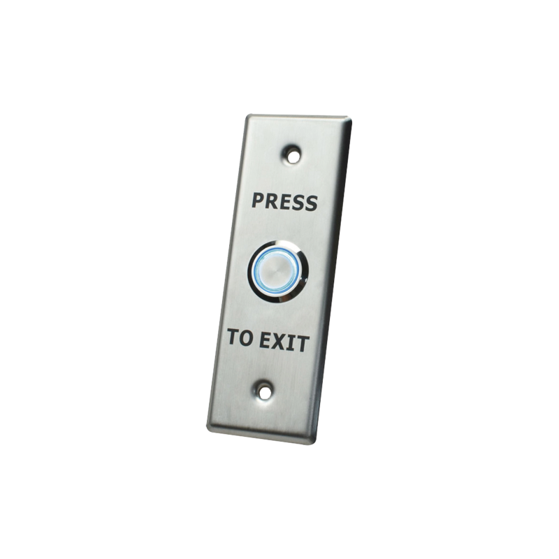 Botón de salida con aro iluminado, IP65, diseño estético