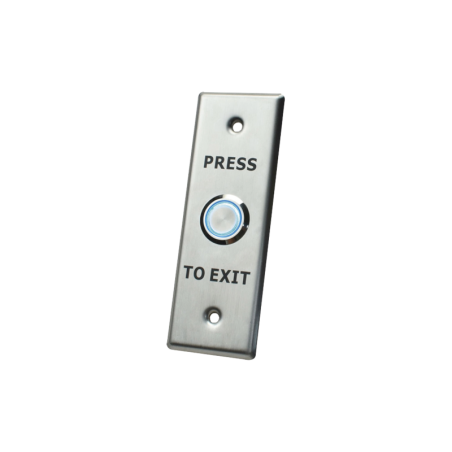 Botón de salida con aro iluminado, IP65, diseño estético