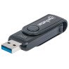 Mini lector y grabador externo de tarjetas USB 3.0 24 en 1 portátil Manhattan