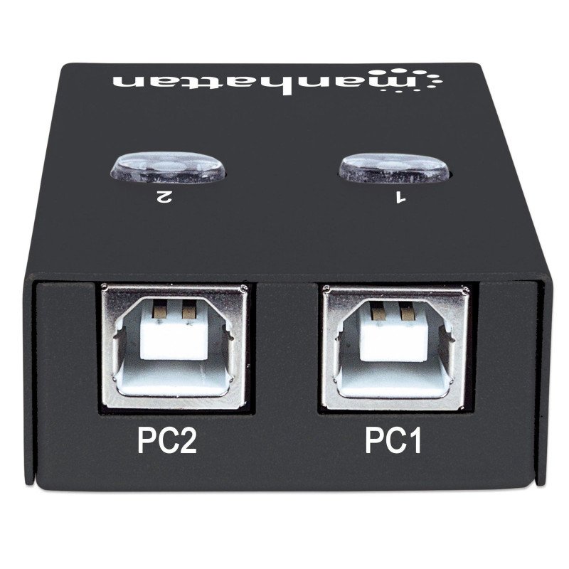 Multiplexor USB Manhattan comparte 1 dispositivo a 2 PC Multiplexor USB Manhattan comparte 1 dispositivo a 2 PC