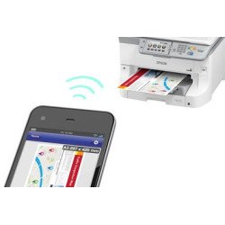 Multifuncional Epson WorkForce pro WF-6590, ppm 34 negro, color, USB. Wifi, red, ncf, adf, fax, dúplex