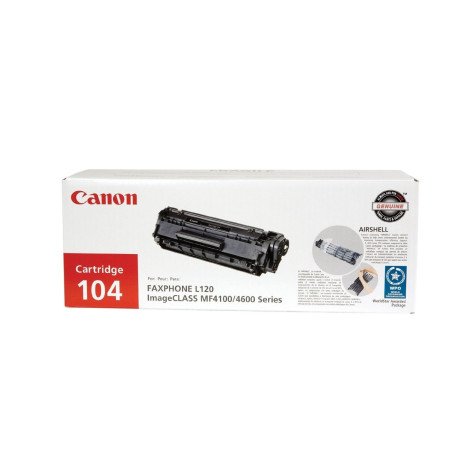 Tóner Canon 104 para MF4150,4370DN, D480, fax L90, rendimiento 2,000 pág. aprox