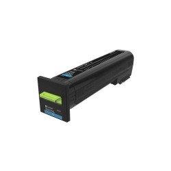 Tóner Lexmark color cian alto rendimiento para, CX860de, CX825de, CX820de, 17,000 páginas hasta 5% de cobertura