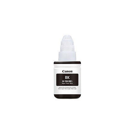 Botella de tinta Canon GI-190BK 135ml negra compatible Pixma G3100/g2100/g1100. Rendimiento de 6,000p.n.