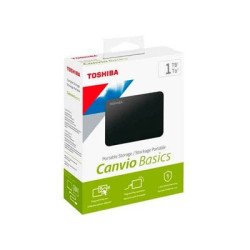 Disco duro externo 1TB Toshiba Canvio Basic 2.5/USB 3.0, negro/velocidad de transferencia 5gb/s, Win 10