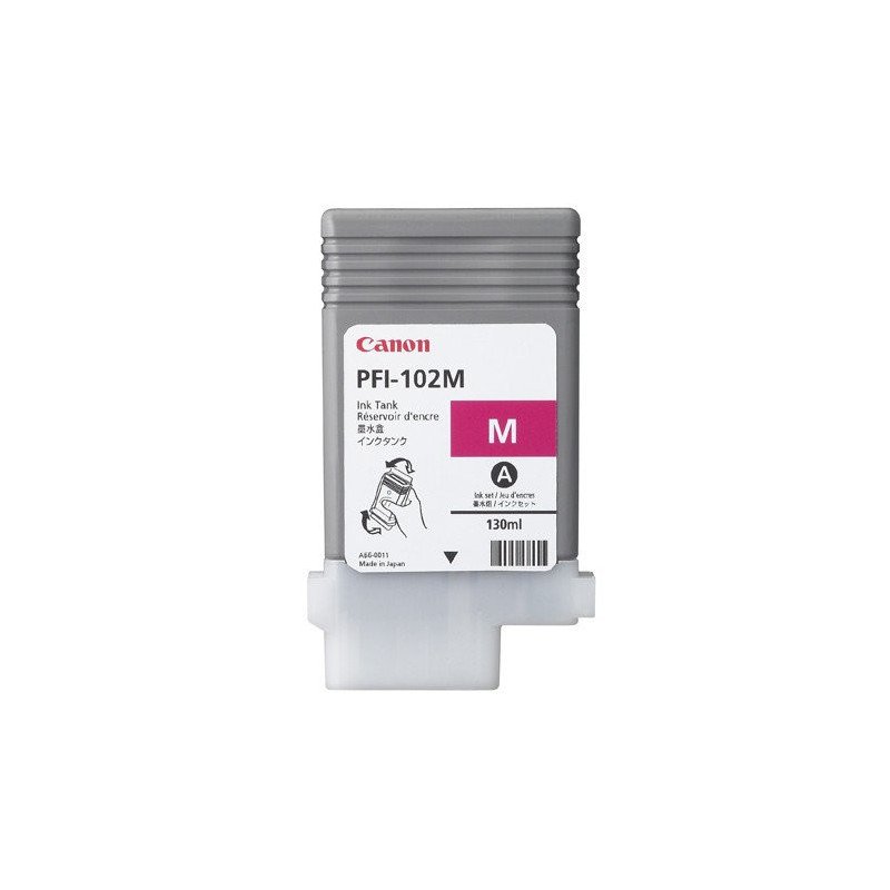 Tanque de tinta Canon para imageprograf PFI-102M magenta 130ml (solo IPf605/510/710/720) Tanque de tinta Canon para imageprograf PFI-102M magenta 130ml (solo IPf605/510/710/720)