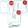 Licencia para software de tiempo & asistencia compatible con sistemas de nómina, 1,000 empleados, 10 relojes checadores, 8 PC, a