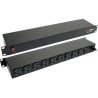 PDU para distribución de energía básico con 10 tomas NEMA 5-15R traseras, 1u de rack