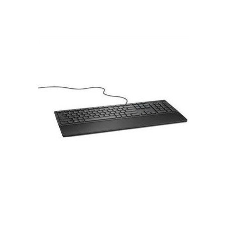 Teclado alámbrico Dell en inglés modelo KB216-BK-US color negro