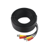 Cable coaxial armado con conector BNC y alimentación, longitud de 50 m