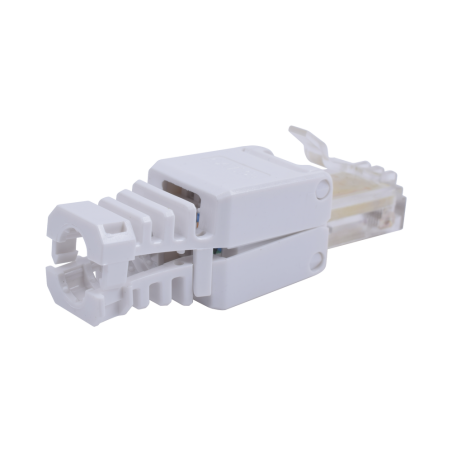 Conector RJ45 para cable UTP cat5e sin uso de herramientas