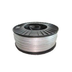 Bobina de 500 metros, cable de aluminio reforzado, 16 AWG, para intemperie, ideal para cercas electrificadas.