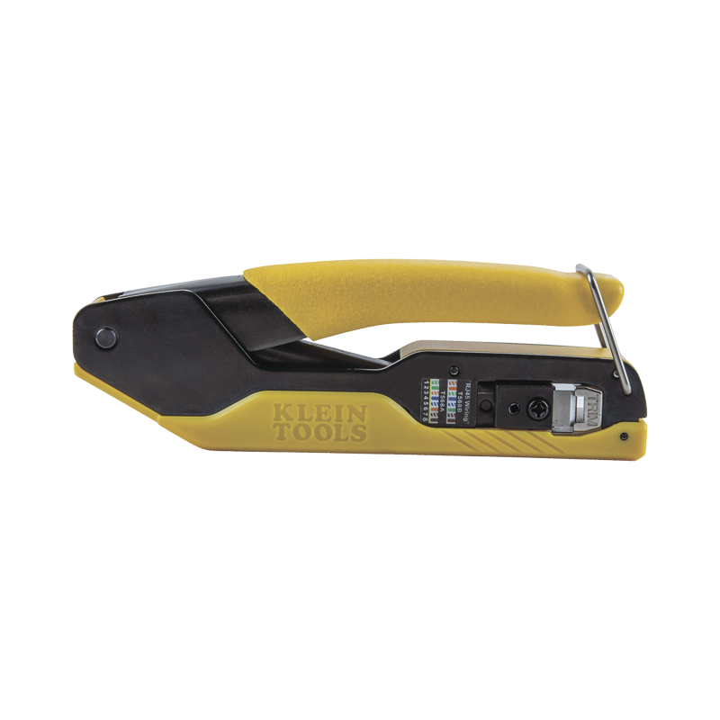 Ponchadora/pelacables/cortacables con matraca para conectores pass-thru RJ45