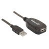 Cable de extensión activa Manhattan USB de alta velocidad 2.0 a macho/