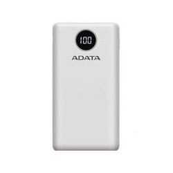 Batería de respaldo power bank Adata P20000QCD 20000mah, 2 USB a, 1 USB c, indicador de carga digital, blanco