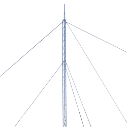 Kit de torre arriostrada de techo de 3 m con tramo STZ30 galvanizado electrolítico.