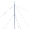 Kit de torre arriostrada de techo de 18 m con tramo STZ30g galvanizada por inmersión en caliente.