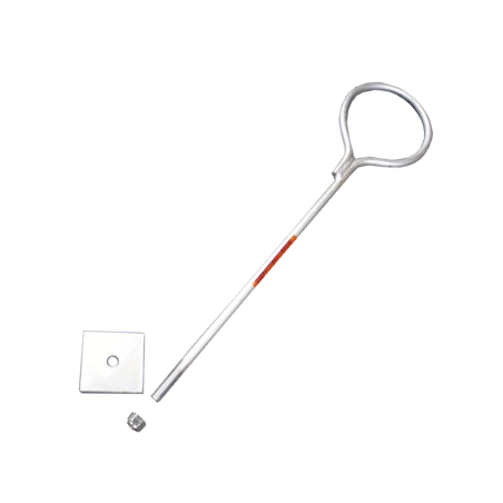 Ancla de losa o pared de 65 cm. De 3/4" de grosor galvanizada por inmersión en caliente.