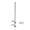 Mástil de 3 m de 1-1/2" diámetro ced. 30 con herrajes para sujeción a 
