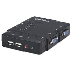 Switch compacto 4 puertos con cables