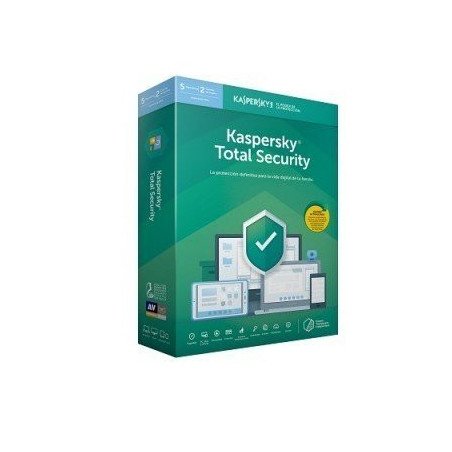 Antivirus Kaspersky TOTAL SECURITY 2019 - 5 licencias, 1 año