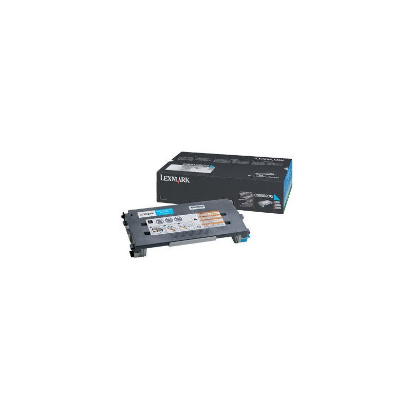 Tóner Lexmark cian rendimiento estándar, 1,500 páginas, para C500, X500, X502, 5% de margen