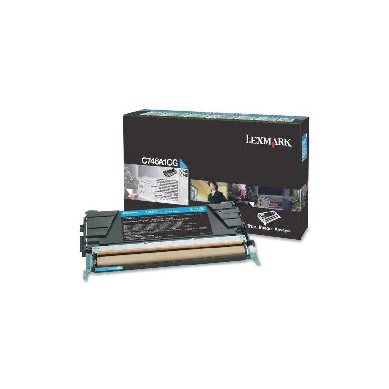 Tóner Lexmark cian rendimiento estándar para C746, C748 Tóner Lexmark cian rendimiento estándar para C746, C748