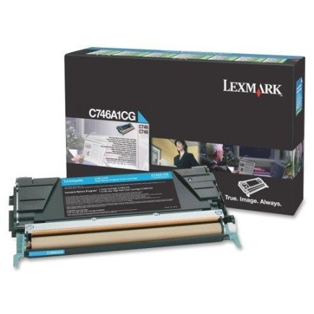 Tóner Lexmark cian rendimiento estándar para C746, C748