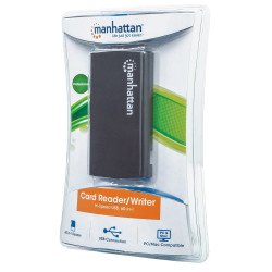 Lector de memorias Manhattan 60 en 1 USB 2.0 negro