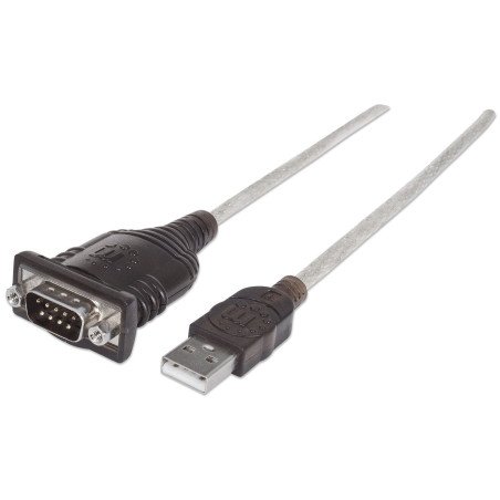 Convertidor USB a serial DB9m 1.8 m 115 kbps Manhattan