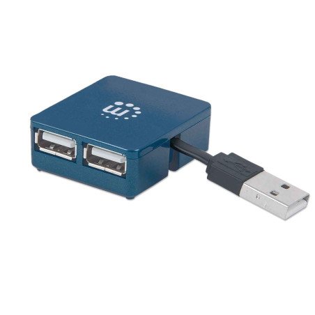 Hub USB 2.0 4 puertos Manhattan micro