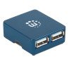 Hub USB 2.0 4 puertos Manhattan micro